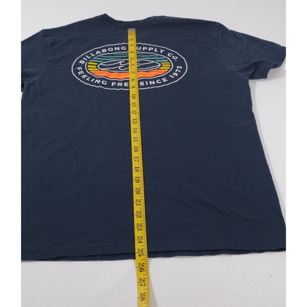 Billabong T Shirt Mens Medium Navy Blue Premium Tee Graphic Logo Surf - Picture 5 of 6